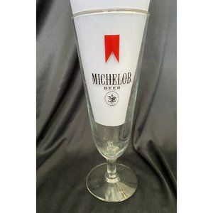 Vintage Michelob Beer Footed Pilsner Beer Glass 8" Anheuser Busch 1896